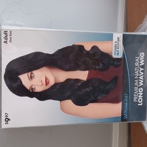 👌Long Wavy Black Wig